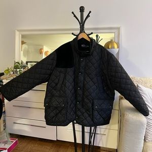 Polo Ralph Lauren mens quilted shoulder suede jacket